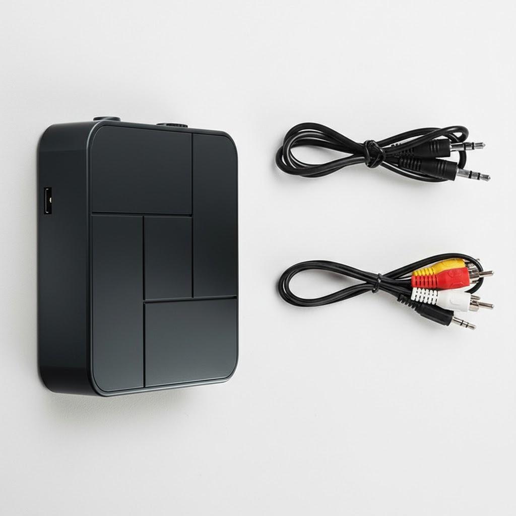 

Bluetooth 5.0 Audio Receiver Transmitter Wireless Adapter Stereo RCA AUX USB for Car TV PC Headphone чорний