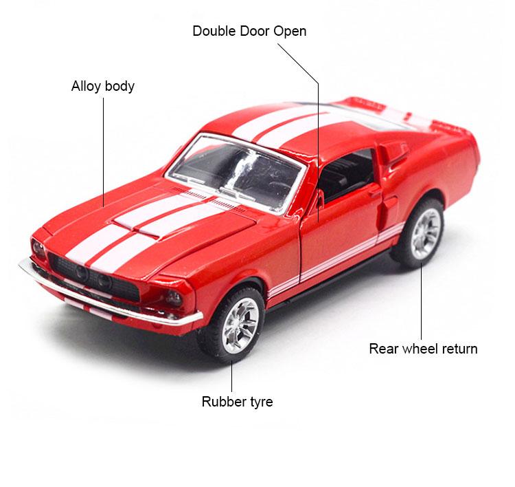 Die-Casting Model Alloy Ford Mustang Vintage Car Model Children'S Toy Car Ornament
