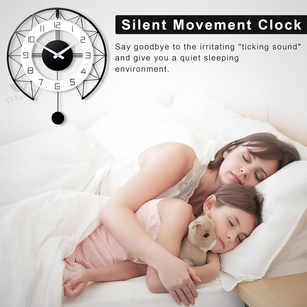 Analog Metal Luxury Wall Clock for Living Room | Non-Ticking Antique Large Wall Clock for Bedroom, Office, Hall, Drawing Room |