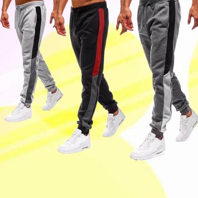 Men's Casual Pants Loose Men Fitness Gyms Fashion Bottoms Hip Hop Sportswear  Joggers Color Matching Pants