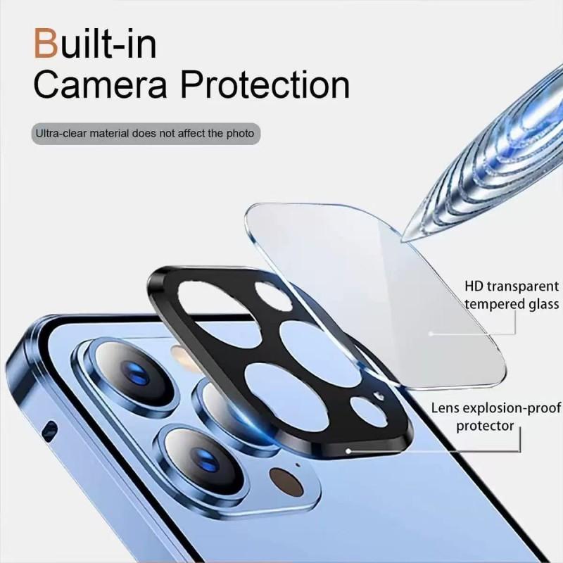 Magnetic Snap-on Privacy Screen Protector Case IPhone 18 Pro Max Dual Glass Aluminum Bumper Full Cover