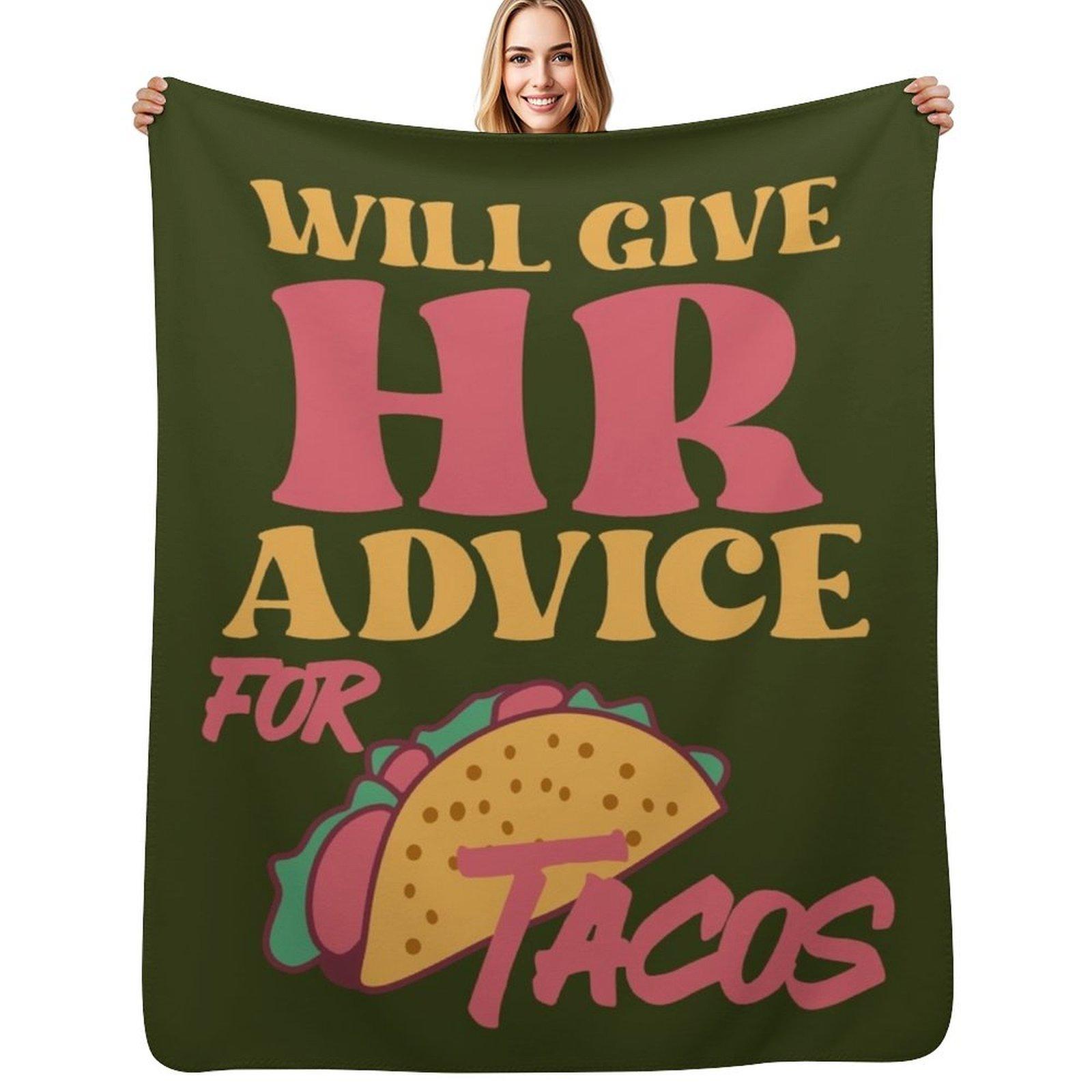 

Will give HR advice for Tacos Throw Blanket No Pilling Soft Warm Blanket for Bed 102x76cm(40x30in)