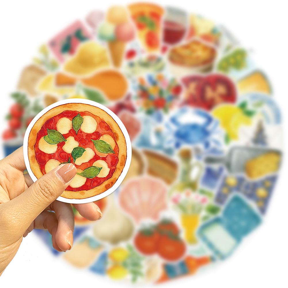 10/30/50pcs Cute Mediterranean Tomato Cartoon Stickers Creative Aesthetic Art Decals Luggage Phone Helmet Decoration Sticker Toy