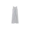 [Original Fabric] Temperament V-neck Kink Pullover Vest Skirt Women's Summer New Loose French Holiday Style Jumpsuit