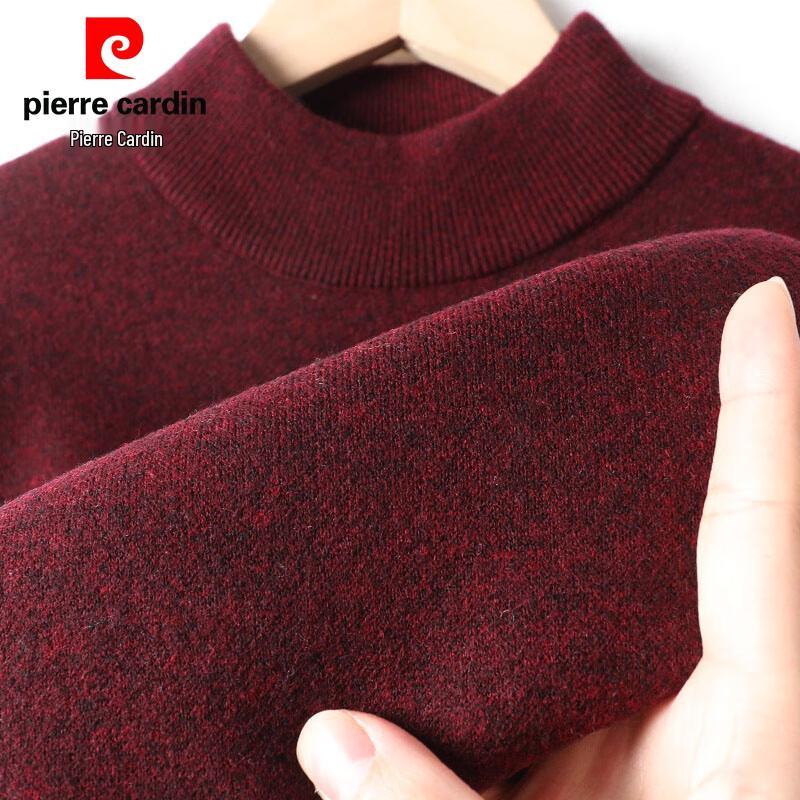 Pierre Cardin Men's Heavyweight 100% Wool Mock Neck Sweater