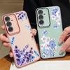 Floral Pattern Soft TPU Case For Samsung Galaxy S25 S24 Ultra S21 S23 S24 FE A56 A55 A54 A15 A16 A25 A35 A36 A53 5G Phone Cover