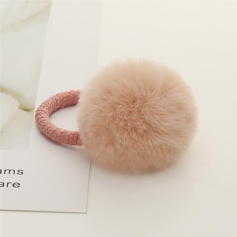 2 Pièces Chouchous à Pompons Mignons Élastiques à Cheveux Pour Enfants Filles Coiffure Élastique Porte-Queue de Cheval Scrunchie Accessoires Cheveux