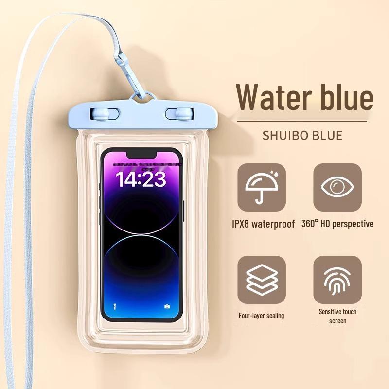 

Водонепроницаемый чехол для телефона с сенсорным экраном для плавания и езды - Герметичный подводный чехол для хранения One Size