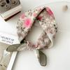 55cm Girls Cotton Linen Spring Square Scarf for Women Chic Headband Fashion Decorative Hairband Floral Neck Scarf