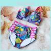 Stylish Women Push Up Padded Plus Size Bikini Set With High Waist Design For Comfort