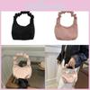Pink Cloud Pattern Small Shoulder Bag With Soft Structure For Autumn Street Style