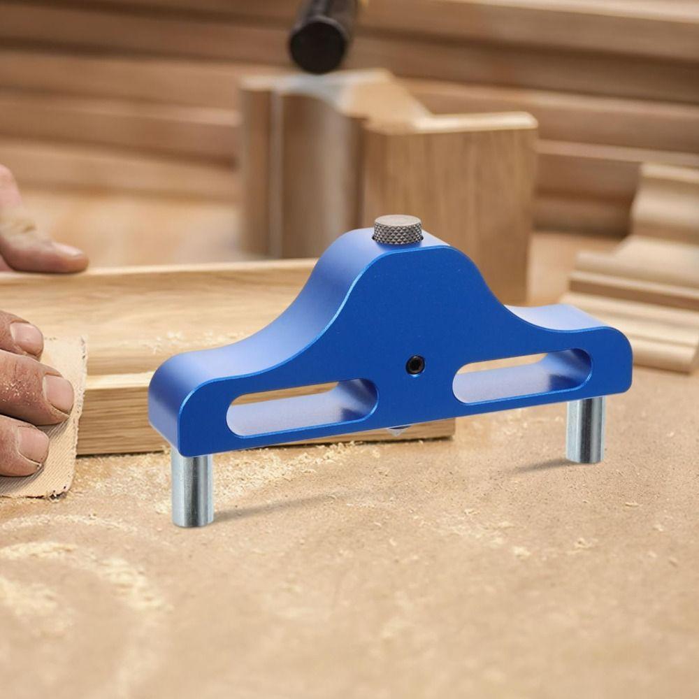 Aluminum Alloy Center Finder Accurate Scale Easy To Use Alignment Center Finder 95mm Size Blue Red Color Center Scriber