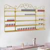 Five-Layer Wrought Iron Wall Nail Art Display Rack Set of Three - Gold, High-Quality, Durable