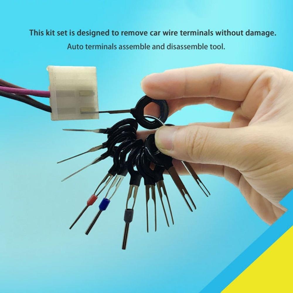 Auto Terminal Removal Tool Kit Crimp Connector Pin Extractor Kit Auto Repair Hand Tool 3pcs 11pcs 18