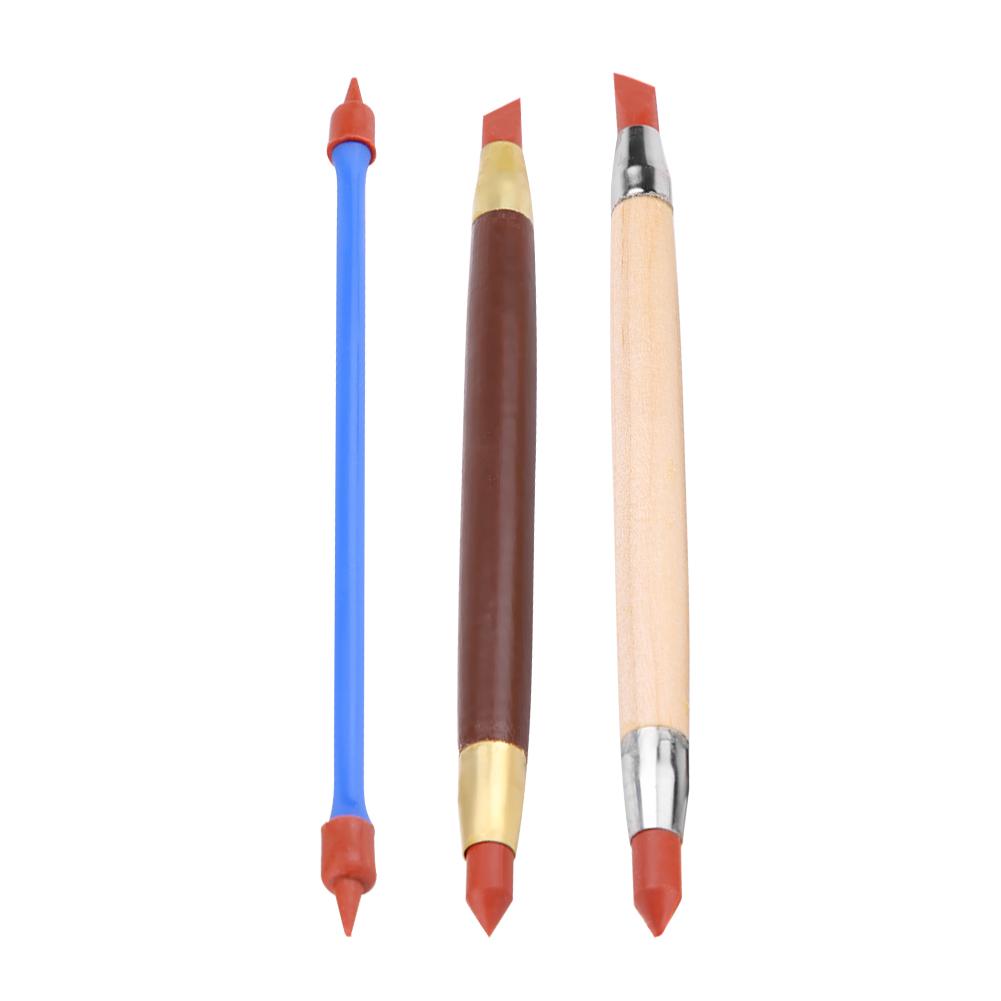 Silicon Polymer Head Pottery Clay Sculpting Modeling Pen Removing Traces DIY Tool