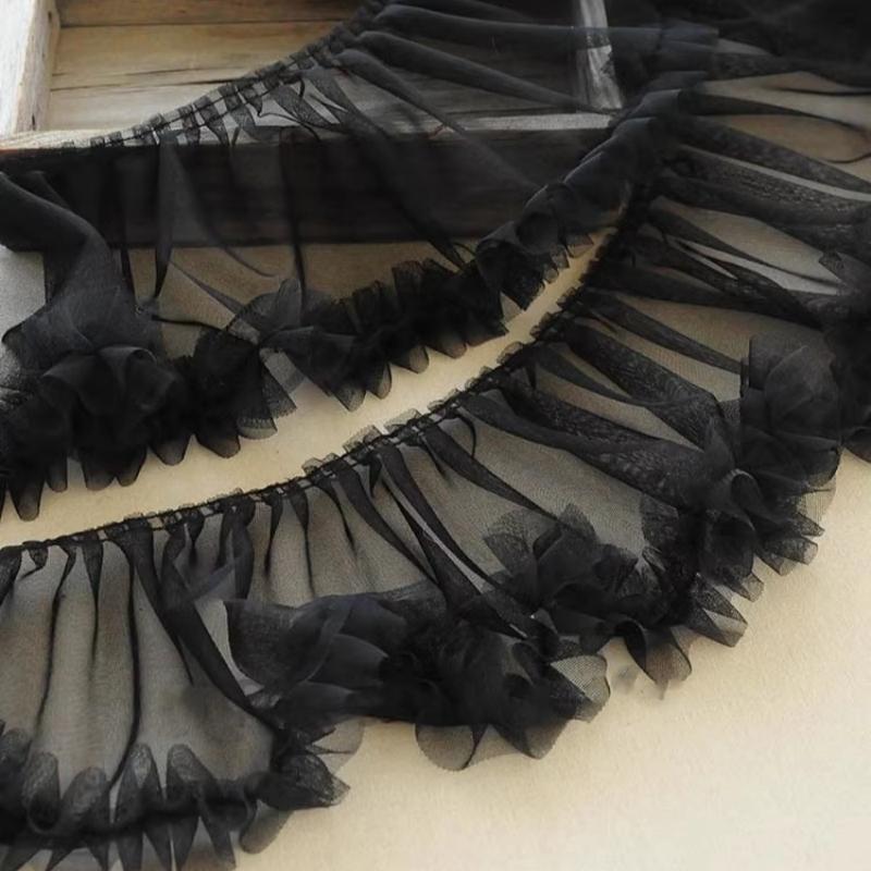 Trend Lolita Fluffy Bottom Lace DIY Clothing Girls Skirt Fabric Swimsuit Underwear Curtains Mosquito Net Edging Sewing Materials