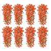 8Pcs Simulated Flowers 5 Forks 69 Purpose Outdoor UV Resistance Hanging Artificial Morning Glory Low Maintenance Plastic Flowers