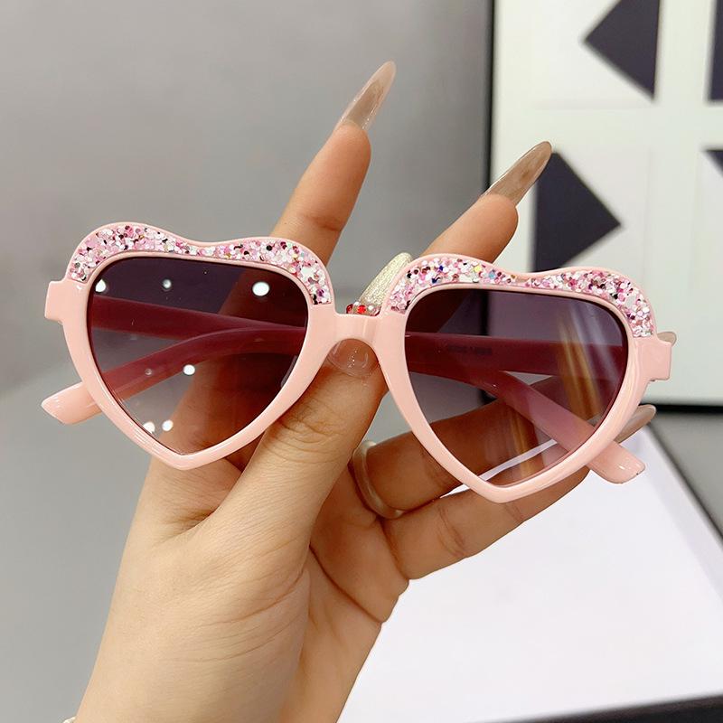 JYL Sunglasses Kids Uv Protection Diamond Heart Decorative Use 61093 A-16524