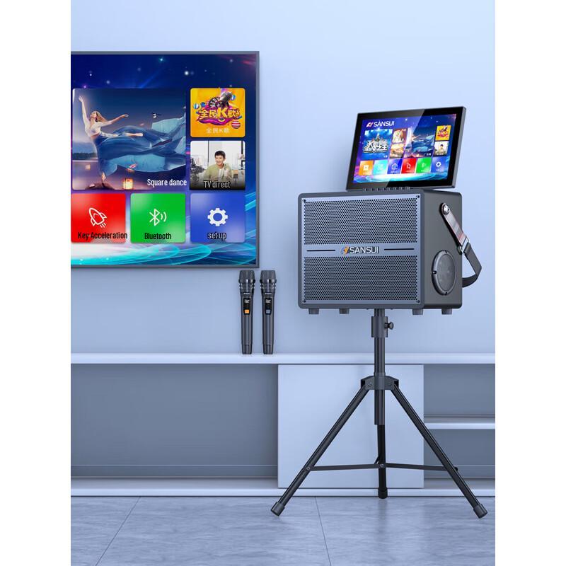 SANSUI Outdoor KTV Speaker with Display CN Plug (adapter Included)
