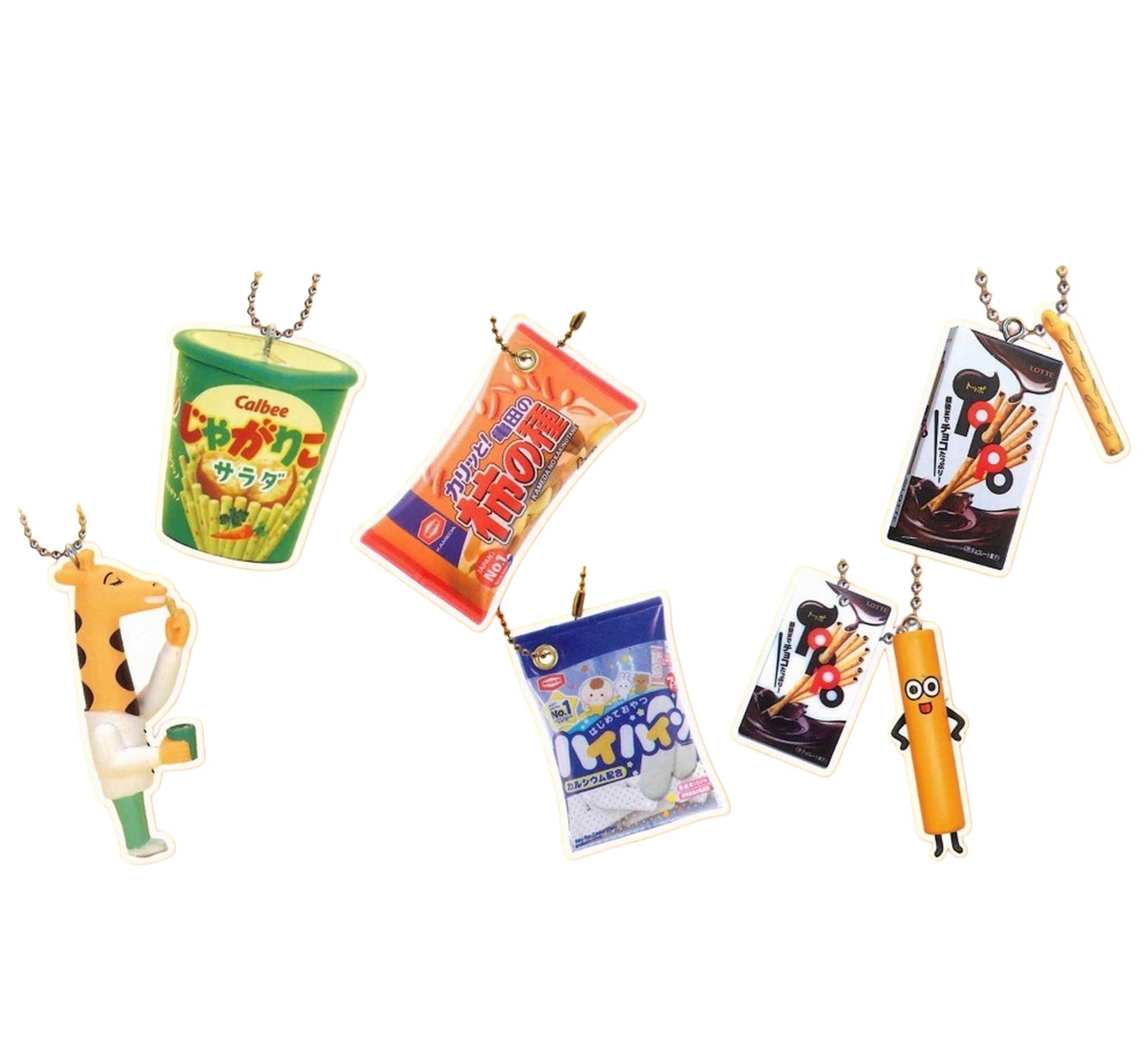 

Ultra New Planning ULCAP Calbee x Kameda Seika x Lotte Special Miniature Mascot Assortment x Complete Set of Gachapon Capsule Toy Collaboration! 6,