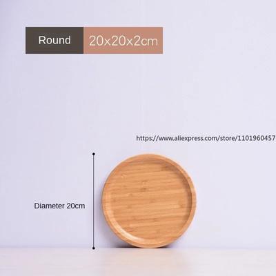 Round Bamboo Serving Storage Tray Pastry Cake Cheese Board Tableware Eco Friendly Wooden Plates Kitchen Tools Tea Tray