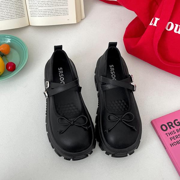 Fashion Shallow Mouth PU Hoof Heels Med Rubber Shallow Mouth PU Rubber Med Hoof