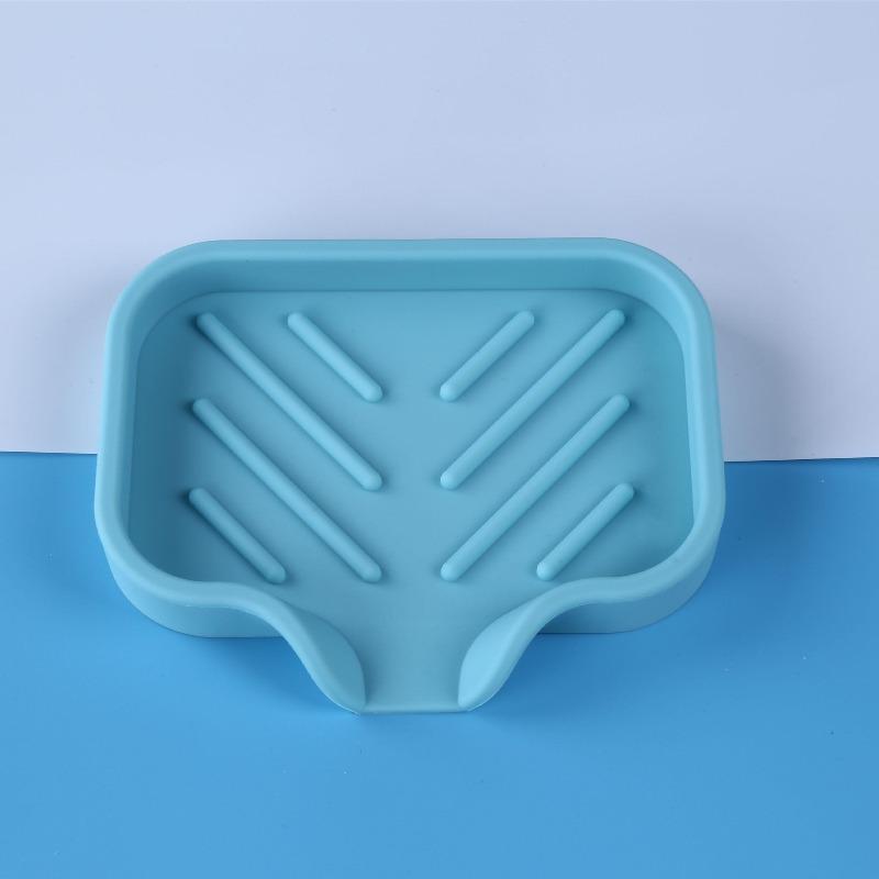 Drainage-type Silicone Soap Box for Soap Storage In Home Bathrooms, Washroom Countertops, Soap Racks, and Drainage Storage.