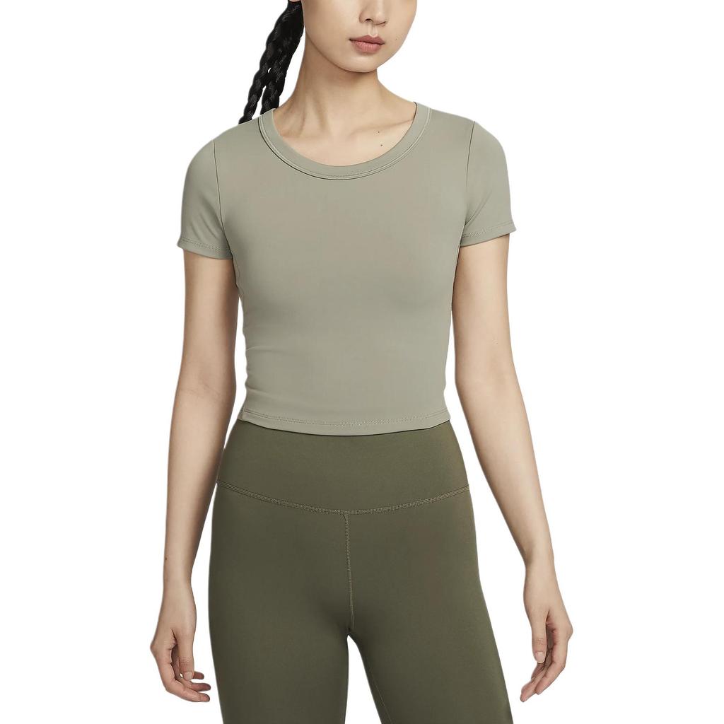 New Nike Crop Tops Women's Light Army Green FN2805-320