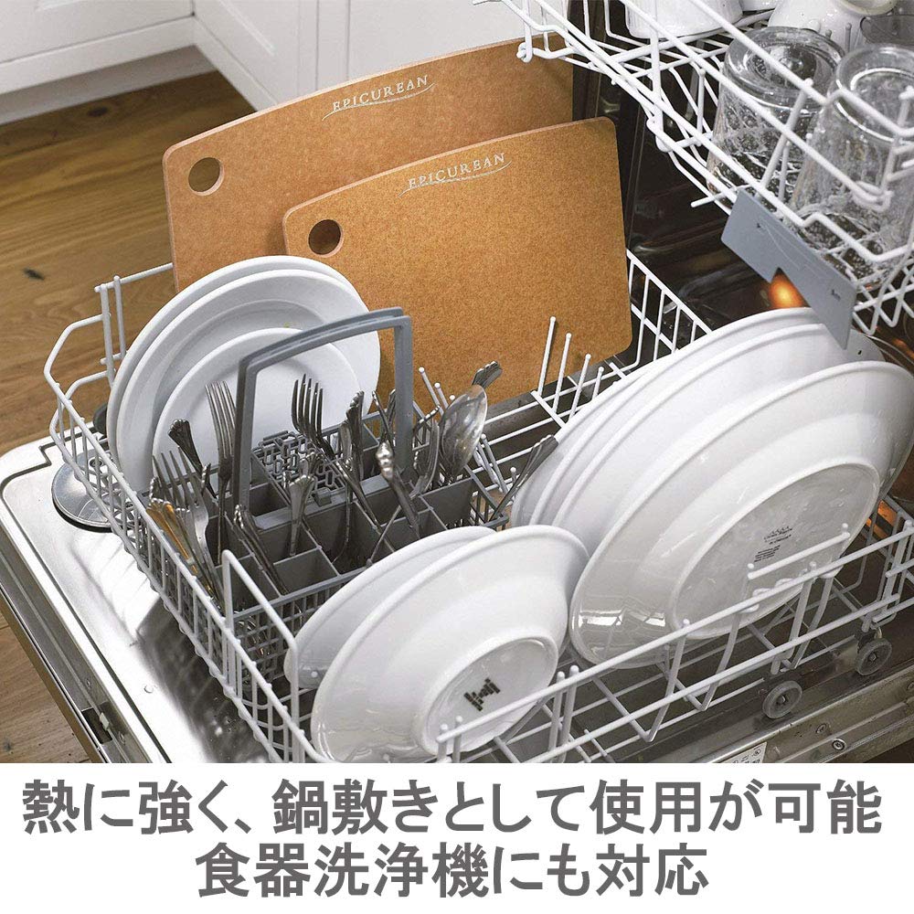 Placă de tăiat din lemn Epicurean LL Natural Se poate spăla vase Produs japonez autentic Camping în aer liber 001-181301
