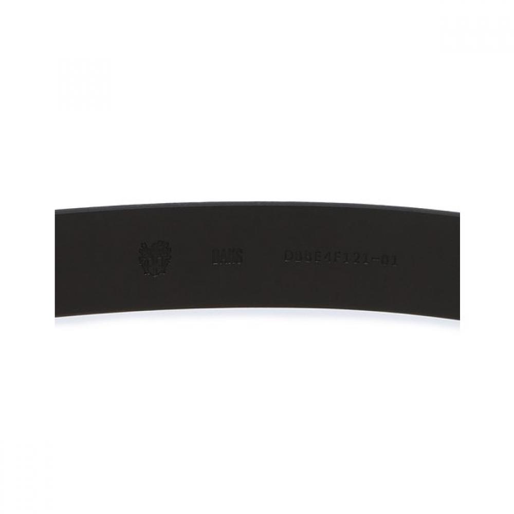 Daks Black Leather Auto Belt With Buckle Decor Dbbe4f121bk
