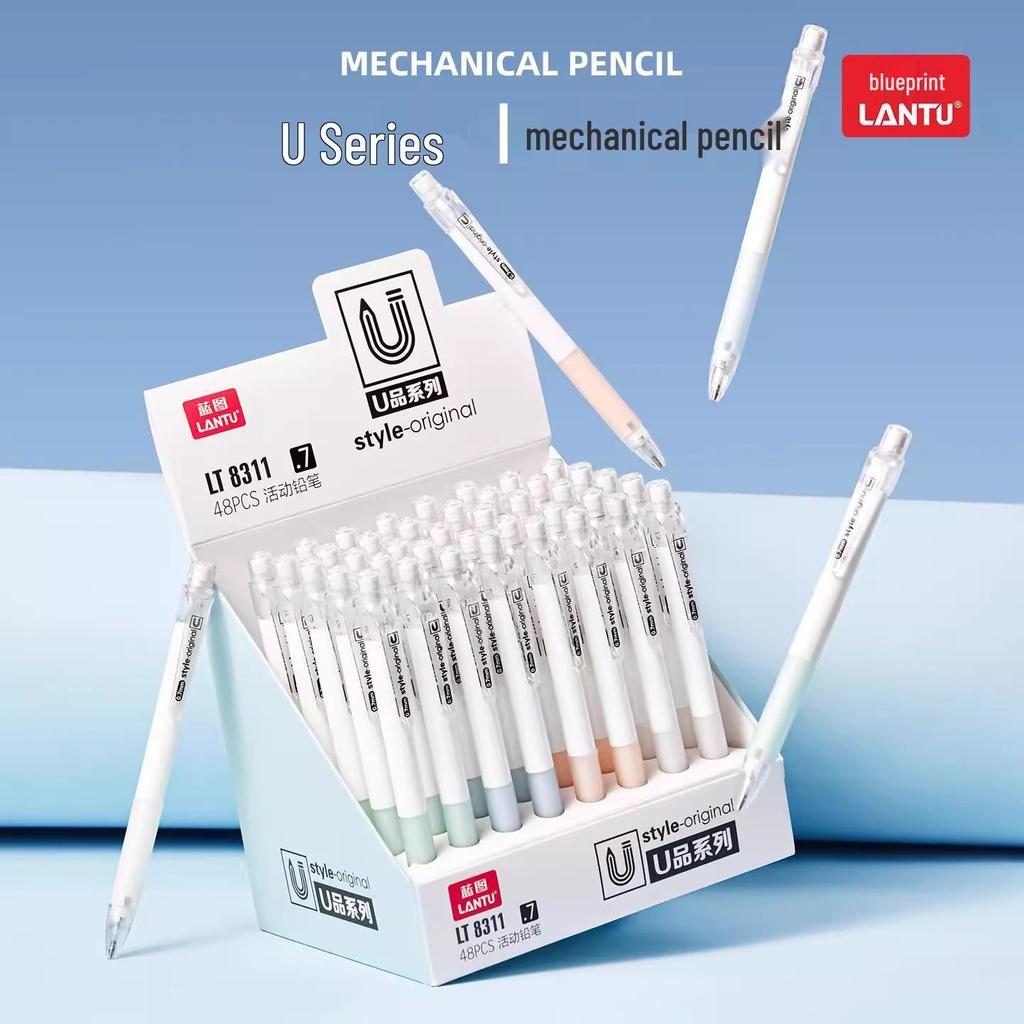 Shock-Absorbing Mechanical Pencil for Kids, Lead-Break Resistant, 0.7mm Non-Slip Soft Grip, 0.5mm Tip