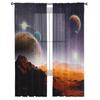 Starry Sky Universe Polka Dot Mountains Modern Tulle Curtains for Living Room Bedroom Home Kitchen Window Sheer Curtains