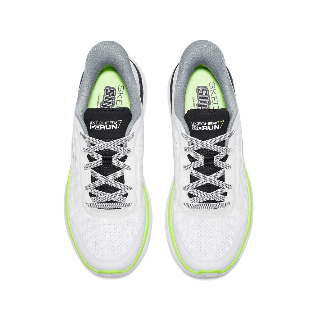 Skechers Fashionable Comfortable Versatile Low-Top Running Shoes Men Sneaker White 220674-WGRN