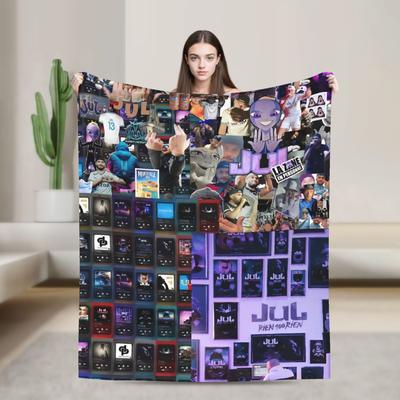 Rapper Music JUL  Flannel Blanket  Warm Soft Throw Blanket for Bedroom Travel Comfortable Bedspread Sofa Bed Cover