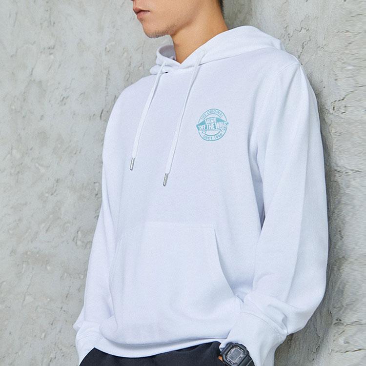 Vans Back Logo Graphic Print Casual Pullover Hoodie Men hoodies White VN0A5H6VWHT