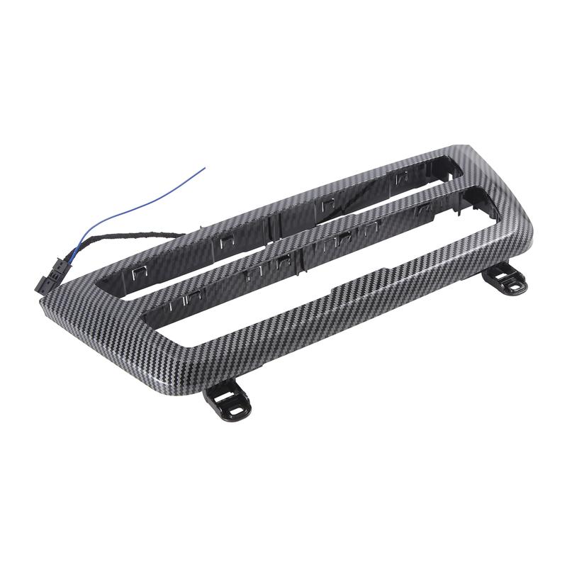Car Inner Air Condition A/C Panel Trim with LED Ambient Light for BMW 3 Series F30 F31 320i 340i 2013-2018 Carbon Fiber
