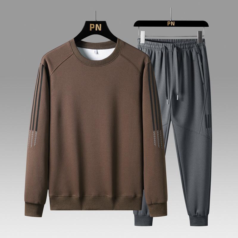 Jednobarevný oblek na jaro a podzim s dlouhým rukávem Nový ležérní dvoudílná sada kalhot s kapucí s kapucí s kapucí