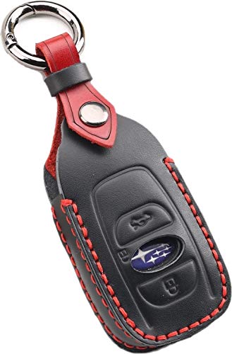

Чехол для ключа Subaru Crosstrek, чехол для ключа Forester, чехол для ключа Levorg Impreza, чехол для ключа из натуральной кожи с 3 кнопками, совместимый с кнопками багажника для мужчин и женщин Subaru