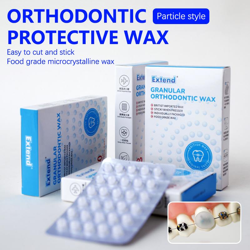 

60 Капсул Зубной Воск Для Брекетов Защита От Скрежетания Пищевой Воск Для Зубных Протезов Индивидуальная Упаковка Превосходная Гигиена Для Брекет-Системы