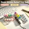 Light Up Keyboard Keychain Crystal Clicker Fidget Toy Stress Relief Sensory Toy Portable Car Desk Decor Gift For Adults Kids