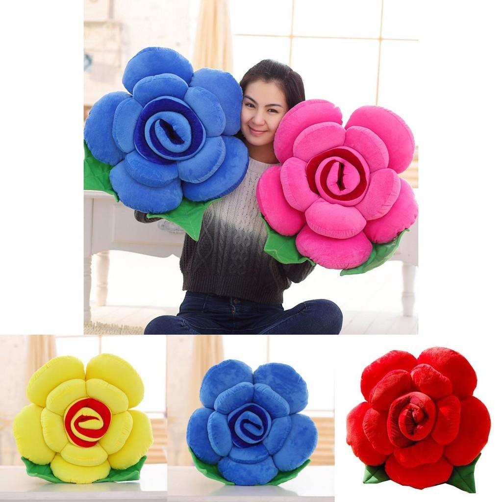 Modern Roseshaped Flower Pillows Cushion Decorative Lumbar Pillow For Home And Office