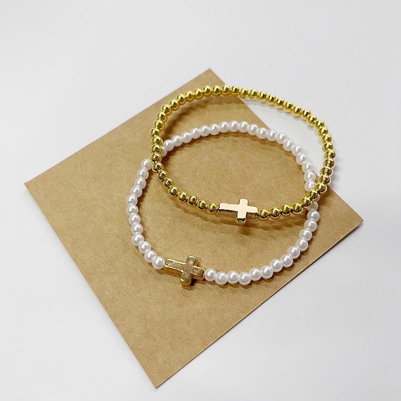 

2 шт. Простой изысканный браслет из искусственного жемчуга для женщин, мужчин, персонализированный браслет, ювелирные аксессуары, подарки