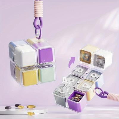 Large Weekly Pill Organizer with 8 Detachable Compartments, Portable Medicine Pill for Supplements, Daily Pill Case for Travel
