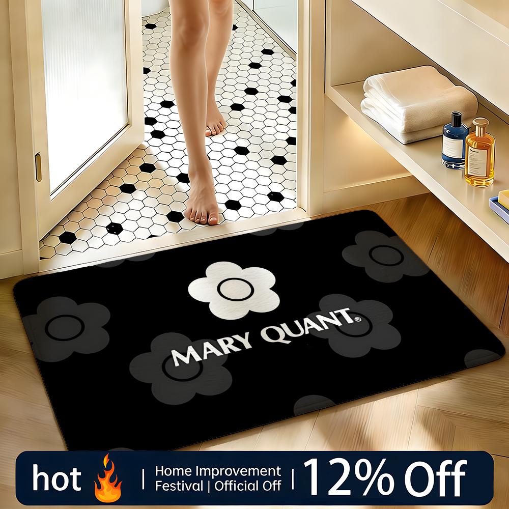 Weicher Saugfähiger Rutschfester Teppich Markenlogo Mary Quant Fußmatte Heimdekoration Fußabtreter Schlafzimmer Fußmatte Duschteppich