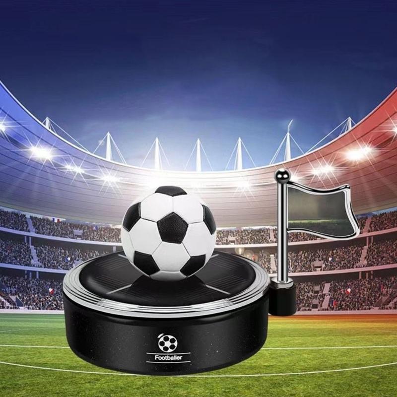 Solar Powered Football Car Air Freshener Perfume Holder With Essential Oil For Stylish Vehicle Decoration And Freshing Scent