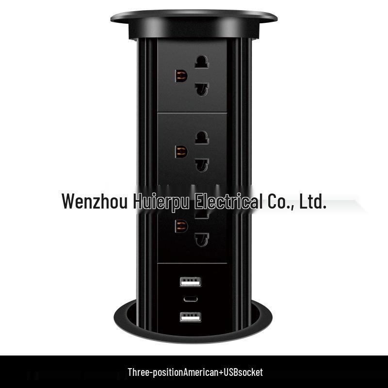 SJ Automatic Pop-Up Kitchen Island Power Socket
