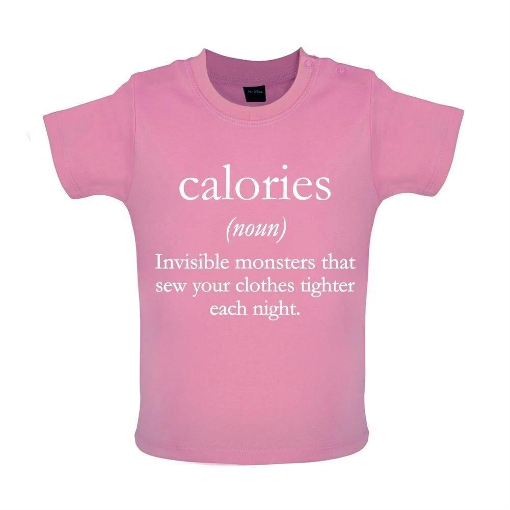 Funny Calories Definition - Baby Kids Boys Girls Unisex T-Shirt / Babygrow - Food Calorie Eating Eat 100