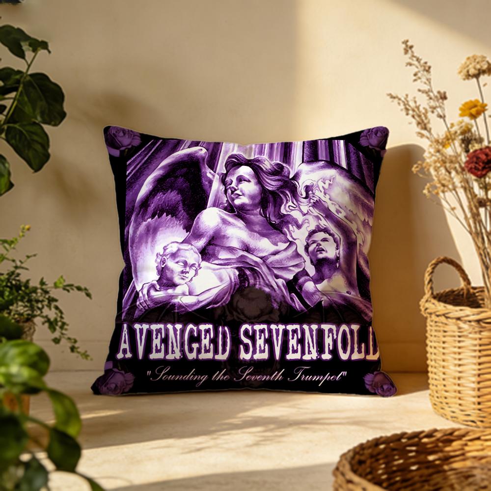 Fashion AAvenged Sevenfolded Cushion Cover Versatile DoubleSided Pillow Case Fit for Sofa Bed Car Daily Decor