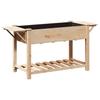 Garden Planter with Shelf Beige 155 x 59 x 76.5 cm