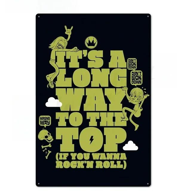 Vintage Rock N Roll Band Plaque Metal Tin Signs  Wall Decoration Art Posters for Man Cave Home Cafe Garden Club Bar